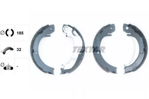 TEXTAR TEXTAR 91077300 1x Brake Shoe Set, parking brake 