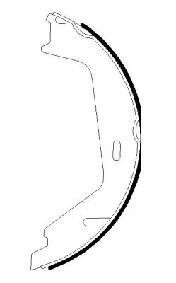 1x Brake Shoe Set, parking brake