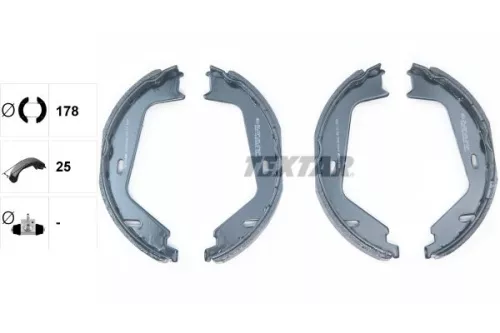 TEXTAR TEXTAR 91081300 1x Brake Shoe Set, parking brake 