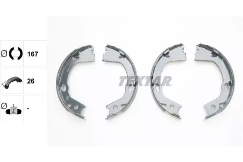 TEXTAR TEXTAR 91082600 1x Brake Shoe Set, parking brake 