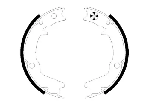 1x Brake Shoe Set, parking brake