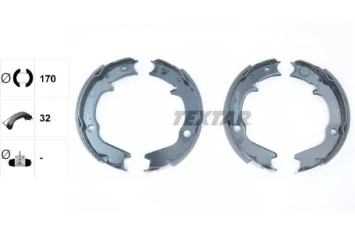 TEXTAR TEXTAR 91082800 1x Brake Shoe Set, parking brake 