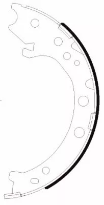 1x Brake Shoe Set, parking brake