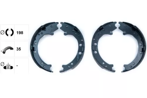 TEXTAR TEXTAR 91083100 1x Brake Shoe Set, parking brake 