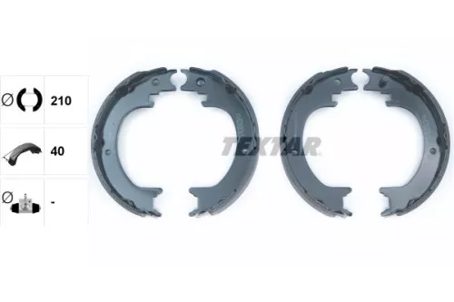 TEXTAR TEXTAR 91083800 1x Brake Shoe Set, parking brake 