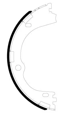 1x Brake Shoe Set, parking brake