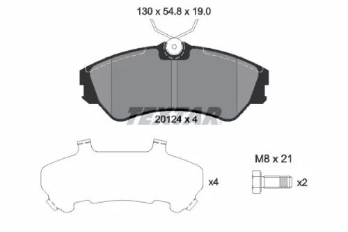 TEXTAR TEXTAR 2012401 1x TEXTAR 2012401 Brake Pad Set 