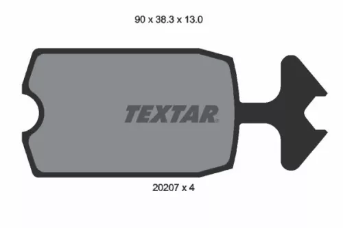 TEXTAR TEXTAR 2020709 1x TEXTAR 2020709 Brake Pad Set 