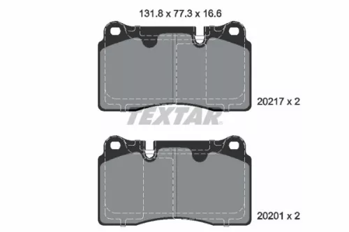 TEXTAR TEXTAR 2021703 1x TEXTAR 2021703 Brake Pad Set 