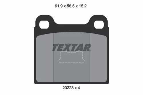 TEXTAR TEXTAR 2022803 1x TEXTAR 2022803 Brake Pad Set 