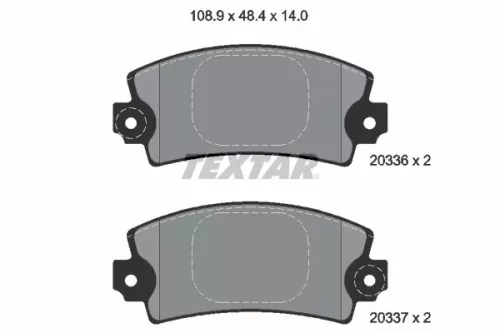 1x TEXTAR 2033602 Brake Pad Set