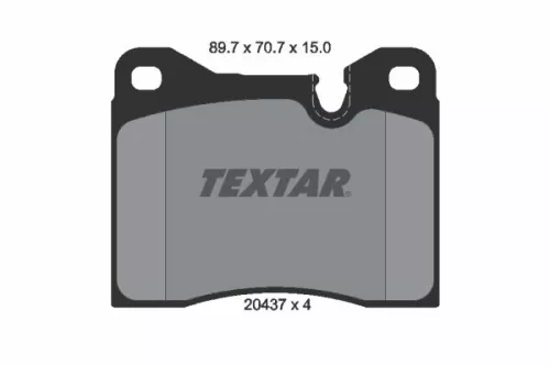 1x TEXTAR 2043703 Brake Pad Set