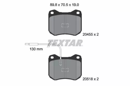 TEXTAR TEXTAR 2045502 1x TEXTAR 2045502 Brake Pad Set 
