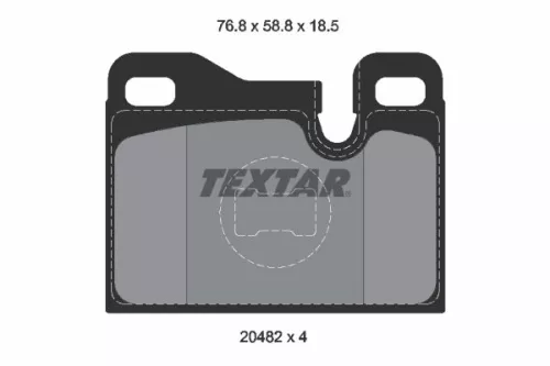 TEXTAR TEXTAR 2048203 1x TEXTAR 2048203 Brake Pad Set 