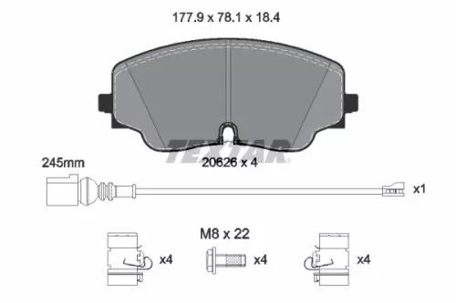 TEXTAR TEXTAR 2062601 1x TEXTAR 2062601 Brake Pad Set 
