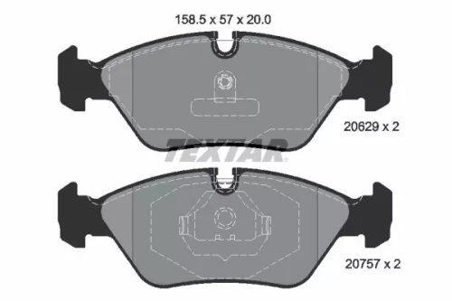 TEXTAR TEXTAR 2062902 1x TEXTAR 2062902 Brake Pad Set 