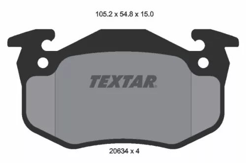 1x TEXTAR 2063402 Brake Pad Set