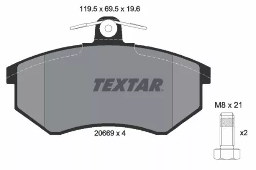 TEXTAR TEXTAR (2066921) 1x Brake Kit, disc brake 