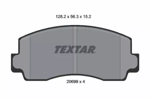 1x TEXTAR 2069901 Brake Pad Set