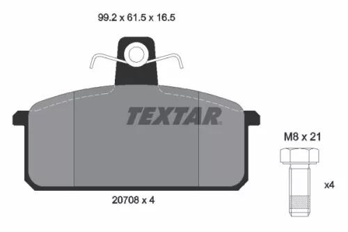 1x  TEXTAR Brake Pad Set