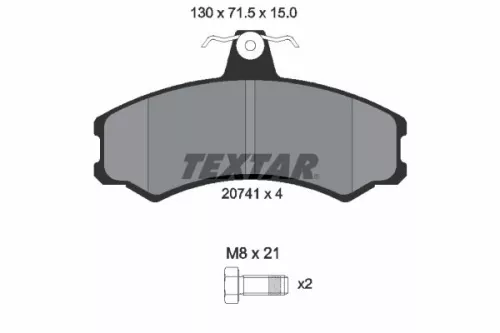 TEXTAR TEXTAR 2074105 1x TEXTAR 2074105 Brake Pad Set 