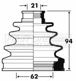  FIRST LINE Drive Shaft Cv Boot Kit