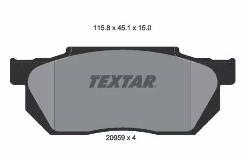 1x TEXTAR 2095901 Brake Pad Set