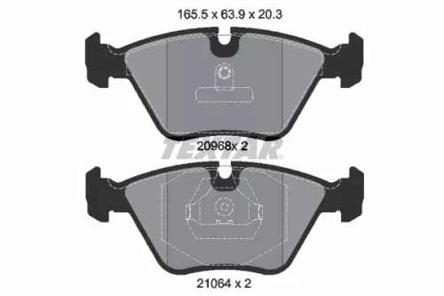 1x TEXTAR 2096801 Brake Pad Set