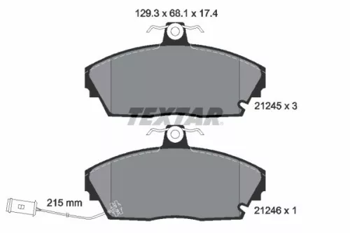TEXTAR TEXTAR 2124501 1x TEXTAR 2124501 Brake Pad Set 