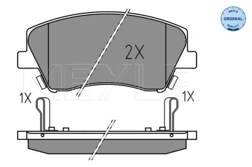 MEYLE MEYLE 025 225 1817 Meyle Front Brake Pad Set For Hyundai Kia Elantra Ioniq Niro 