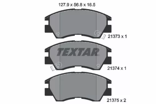 1x TEXTAR 2137301 Brake Pad Set