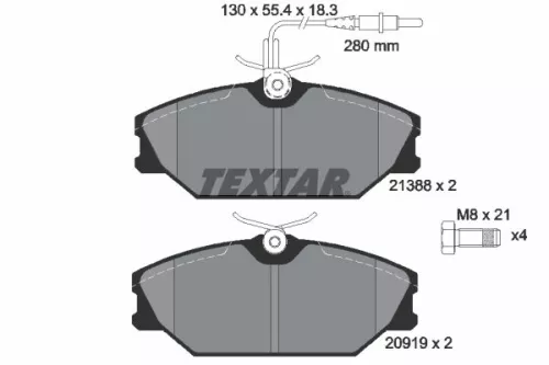 TEXTAR TEXTAR (2138802) 1x Brake Kit, disc brake 