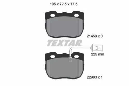 1x TEXTAR 2145905 Brake Pad Set