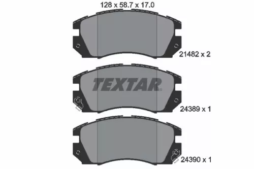 1x TEXTAR 2148202 Brake Pad Set