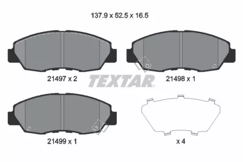 TEXTAR TEXTAR 2149704 1x TEXTAR 2149704 Brake Pad Set 