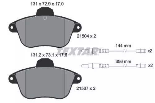 TEXTAR TEXTAR 2150401 1x TEXTAR 2150401 Brake Pad Set 