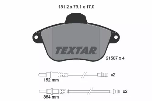 TEXTAR TEXTAR 2150701 1x TEXTAR 2150701 Brake Pad Set 
