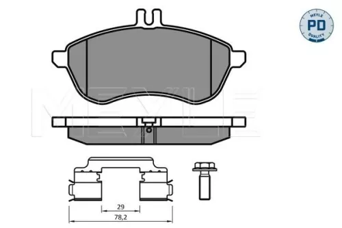 MEYLE MEYLE 025 243 0620-2/PD Meyle Pd Front Brake Pad Set For Mercedes-benz C-class E-class 