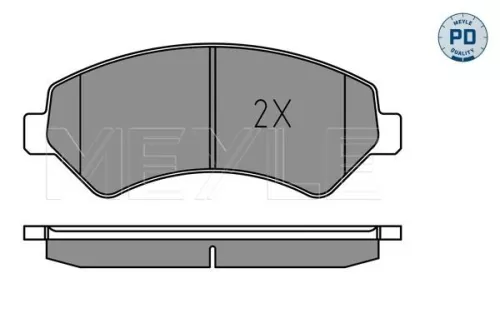 MEYLE MEYLE 025 244 6619-2/PD Meyle Pd Front Brake Pad Set For Citroën Fiat Opel Peugeot Vauxhall Boxe 