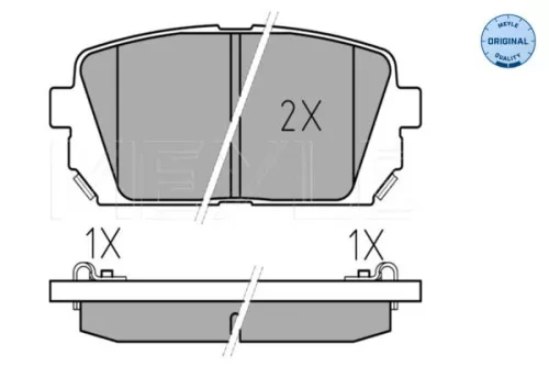 MEYLE MEYLE 025 244 9116/W Meyle Rear Brake Pad Set For Kia Carens 