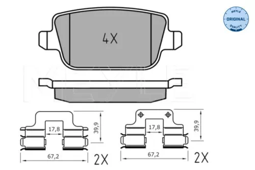 MEYLE MEYLE 025 245 3716 Meyle Rear Brake Pad Set For Land Rover Volvo Freelander 2 S80 
