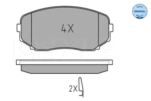 MEYLE MEYLE 025 245 4417/W Meyle Front Brake Pad Set For Mazda Mitsubishi Cx-7 Cx-9 Eclipse Cros 