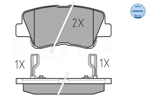 MEYLE MEYLE 025 249 3415/W Meyle Rear Brake Pad Set For Hyundai Kia Ssangyong Actyon Elantra Kor 