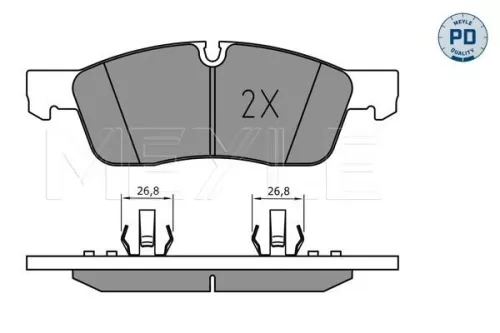 MEYLE MEYLE 025 251 9219/PD Meyle Pd Front Brake Pad Set For Mercedes-benz Gl-class Gle Gls M-class 