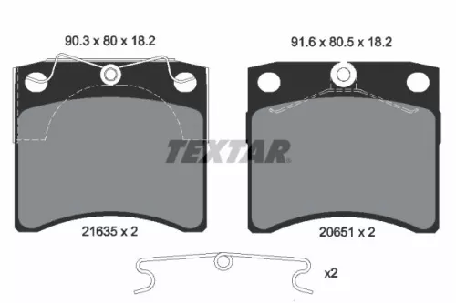 TEXTAR TEXTAR 2163501 1x TEXTAR 2163501 Brake Pad Set 