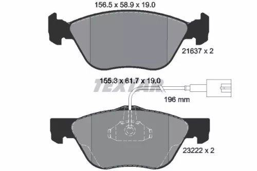 1x  TEXTAR Brake Pad Set