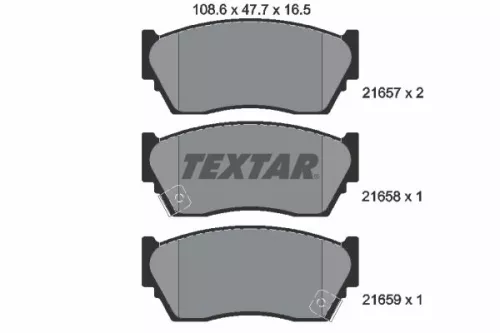 1x TEXTAR 2165701 Brake Pad Set