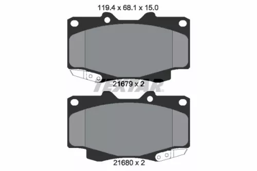 TEXTAR TEXTAR 2168001 1x TEXTAR 2168001 Brake Pad Set 
