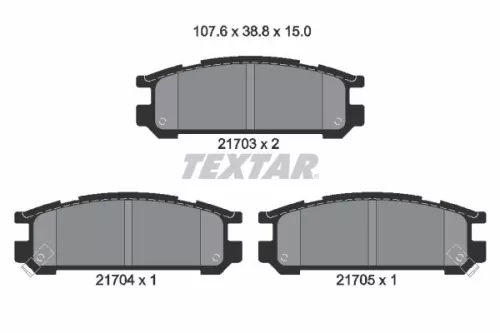 TEXTAR TEXTAR 2170301 1x TEXTAR 2170301 Brake Pad Set 