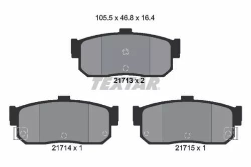 TEXTAR TEXTAR 2171301 1x TEXTAR 2171301 Brake Pad Set 